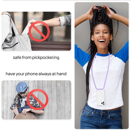 NALIA Klares Hybrid Case mit Kette für iPhone 13 Pro, Transparent Anti-Gelb Robust Verstärkte Ecken Hardcase & Silikon Rahmen, Stoßfeste Schutzhülle & Handy-Schnur