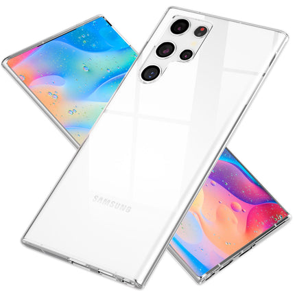 NALIA Klare Silikonhülle für Samsung Galaxy S22 Ultra, Transparent Anti-Gelb Durchsichtig Vergilbungsfrei Clear Case, Handyhülle Schutzhülle
