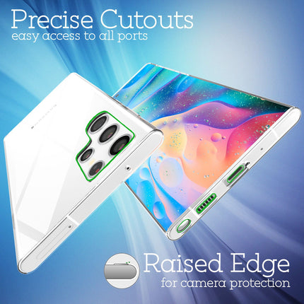 NALIA Klare Silikonhülle für Samsung Galaxy S22 Ultra, Transparent Anti-Gelb Durchsichtig Vergilbungsfrei Clear Case, Handyhülle Schutzhülle