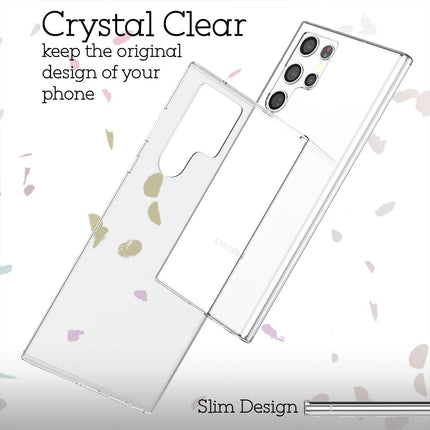 NALIA Klare Silikonhülle für Samsung Galaxy S22 Ultra, Transparent Anti-Gelb Durchsichtig Vergilbungsfrei Clear Case, Handyhülle Schutzhülle