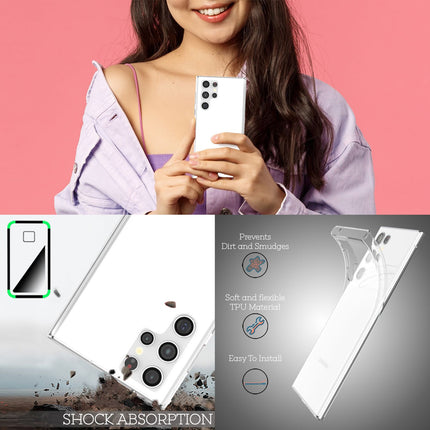 NALIA Klare Silikonhülle für Samsung Galaxy S22 Ultra, Transparent Anti-Gelb Durchsichtig Vergilbungsfrei Clear Case, Handyhülle Schutzhülle