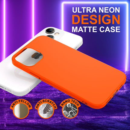 Hülle für iPhone 14 - Bunte Neon Silikon Handyhülle Samtig Weich Rutschfest Case