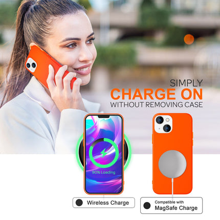 Hülle für iPhone 14 - Bunte Neon Silikon Handyhülle Samtig Weich Rutschfest Case