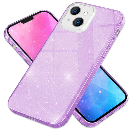 Hülle für iPhone 14 - Glitzer Cover Verstärkte Silikon Handyhülle Glitter Case