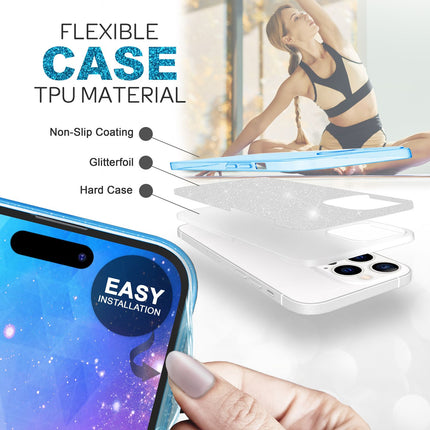 Hülle für iPhone 14 Pro Max - Glitzer Silikon Handyhülle Diamant Glitter Case