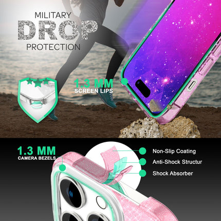 Hülle für iPhone 14 Pro Max - Glitzer Silikon Handyhülle Diamant Glitter Case