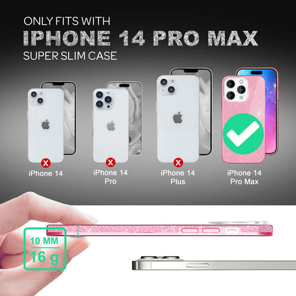 Hülle für iPhone 14 Pro Max - Glitzer Silikon Handyhülle Diamant Glitter Case