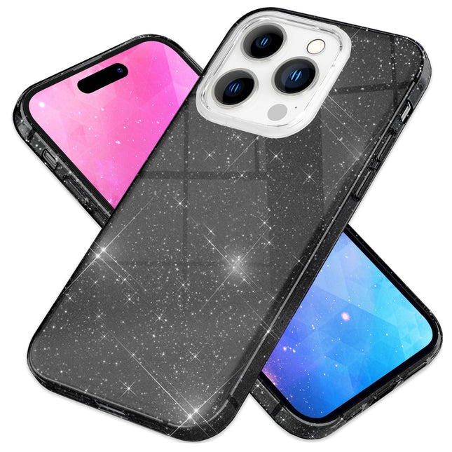 Hülle für iPhone 14 Pro Max - Glitzer Silikon Handyhülle Diamant Glitter Case