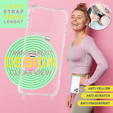 Hülle mit Band für iPhone 15 Pro Handyhülle Umhänge Case Handy Kette Kordel Seil
