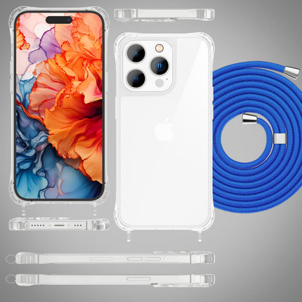 Hülle mit Band für iPhone 15 Pro Handyhülle Umhänge Case Handy Kette Kordel Seil