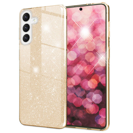 NALIA Hybrid Glitzerhülle für Samsung Galaxy S24 Plus Hülle, Glänzende Glitzer Schutzhülle mit verstärktem Silikon