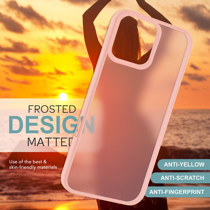 NALIA Matte Hybrid Hülle für iPhone 16 Pro Max, Anti-Fingerabdruck Acryl Rückseite, Cover Semi-Transparent