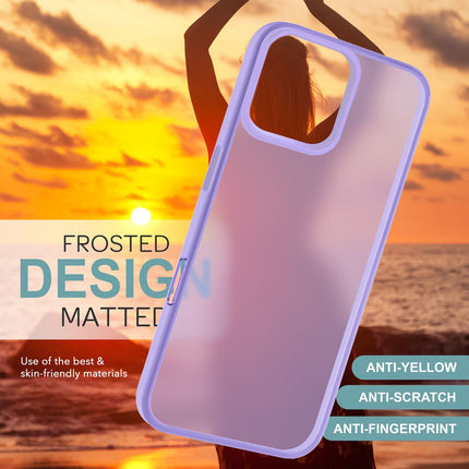 NALIA Matte Hybrid Hülle für iPhone 16 Pro Max, Anti-Fingerabdruck Acryl Rückseite, Cover Semi-Transparent