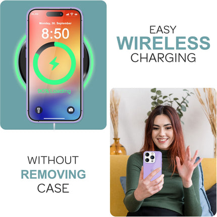 NALIA Matte Hybrid Hülle für iPhone 16 Pro Max, Anti-Fingerabdruck Acryl Rückseite, Cover Semi-Transparent