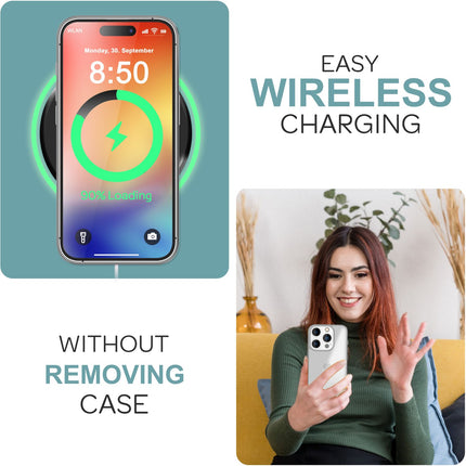 NALIA Matte Hybrid Hülle für iPhone 16 Pro Max, Anti-Fingerabdruck Acryl Rückseite, Cover Semi-Transparent