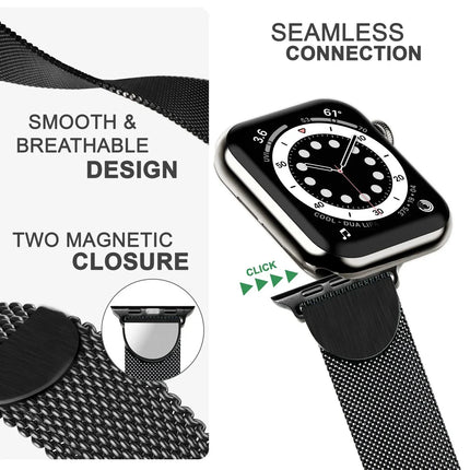 Milanaise Metall Armband für Apple Watch SE/8/7/6/5/4/3/2/1, 38/40/41mm