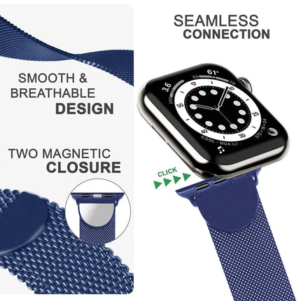 Milanaise Metall Armband für Apple Watch SE/8/7/6/5/4/3/2/1, 38/40/41mm