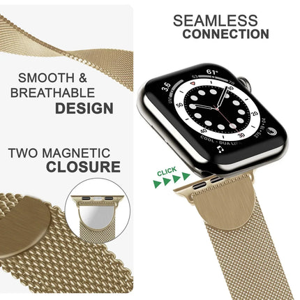 Milanaise Metall Armband für Apple Watch SE/8/7/6/5/4/3/2/1, 38/40/41mm