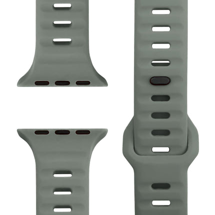 NALIA Motion Armband für Apple Watch Ultra/SE/10/9/8/7/6/5/4/3/2/1, Gehäusegröße 42/44/45/46/49mm, Soft Silikon Ersatz Sportarmband mit Steck-Pin Verschluss