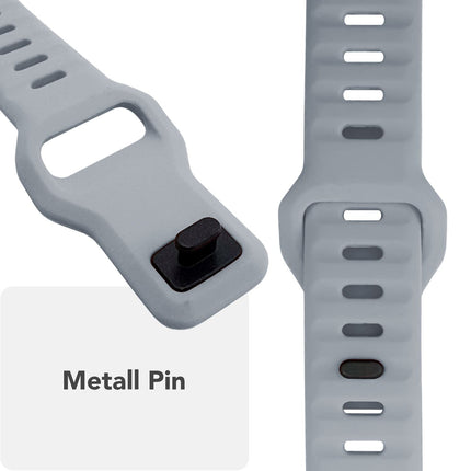 NALIA Motion Armband für Apple Watch Ultra/SE/10/9/8/7/6/5/4/3/2/1, Gehäusegröße 42/44/45/46/49mm, Soft Silikon Ersatz Sportarmband mit Steck-Pin Verschluss