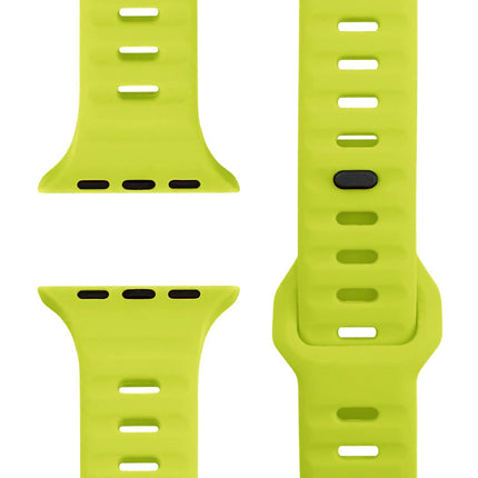 NALIA Motion Armband für Apple Watch Ultra/SE/10/9/8/7/6/5/4/3/2/1, Gehäusegröße 42/44/45/46/49mm, Soft Silikon Ersatz Sportarmband mit Steck-Pin Verschluss