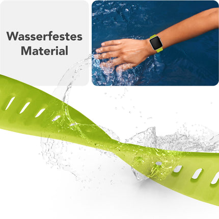 NALIA Motion Armband für Apple Watch Ultra/SE/10/9/8/7/6/5/4/3/2/1, Gehäusegröße 42/44/45/46/49mm, Soft Silikon Ersatz Sportarmband mit Steck-Pin Verschluss