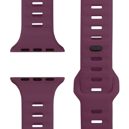 NALIA Motion Armband für Apple Watch Ultra/SE/10/9/8/7/6/5/4/3/2/1, Gehäusegröße 42/44/45/46/49mm, Soft Silikon Ersatz Sportarmband mit Steck-Pin Verschluss