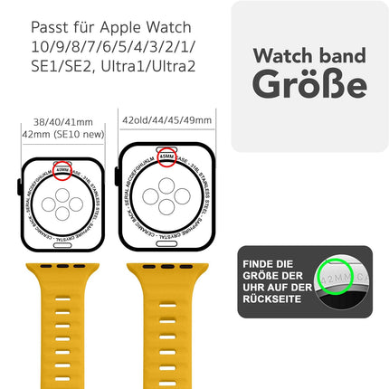 NALIA Motion Armband für Apple Watch Ultra/SE/10/9/8/7/6/5/4/3/2/1, Gehäusegröße 42/44/45/46/49mm, Soft Silikon Ersatz Sportarmband mit Steck-Pin Verschluss