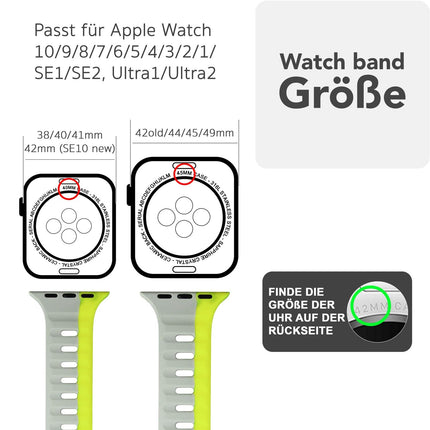NALIA Motion Armband für Apple Watch Ultra/SE/10/9/8/7/6/5/4/3/2/1, Gehäusegröße 42/44/45/46/49mm, Soft Silikon Ersatz Sportarmband mit Steck-Pin Verschluss