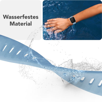 NALIA Motion Armband für Apple Watch Ultra/SE/10/9/8/7/6/5/4/3/2/1, Gehäusegröße 42/44/45/46/49mm, Soft Silikon Ersatz Sportarmband mit Steck-Pin Verschluss