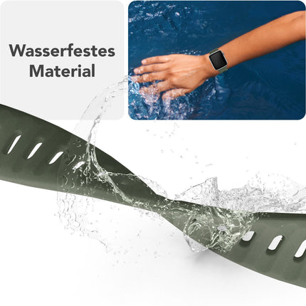 NALIA Motion Armband für Apple Watch Ultra/SE/10/9/8/7/6/5/4/3/2/1, Gehäusegröße 42/44/45/46/49mm, Soft Silikon Ersatz Sportarmband mit Steck-Pin Verschluss