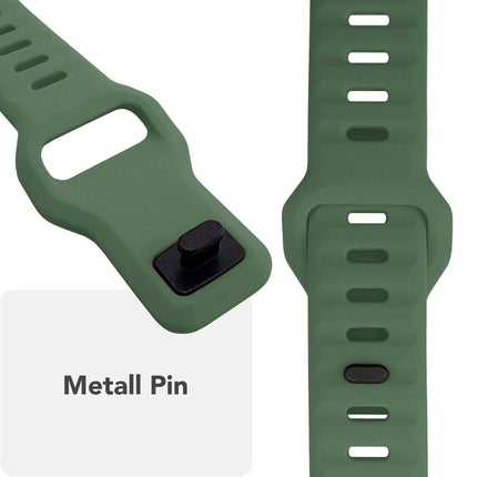 NALIA Motion Armband für Apple Watch Ultra/SE/10/9/8/7/6/5/4/3/2/1, Gehäusegröße 42/44/45/46/49mm, Soft Silikon Ersatz Sportarmband mit Steck-Pin Verschluss