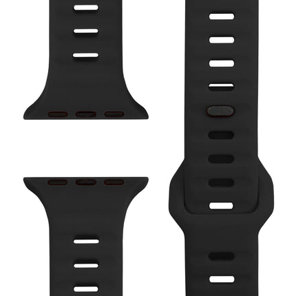 NALIA Motion Armband für Apple Watch Ultra/SE/10/9/8/7/6/5/4/3/2/1, Gehäusegröße 42/44/45/46/49mm, Soft Silikon Ersatz Sportarmband mit Steck-Pin Verschluss