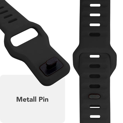 NALIA Motion Armband für Apple Watch Ultra/SE/10/9/8/7/6/5/4/3/2/1, Gehäusegröße 42/44/45/46/49mm, Soft Silikon Ersatz Sportarmband mit Steck-Pin Verschluss
