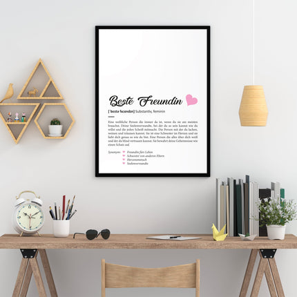 SEO. Definition Poster, Kunstdrucke & Worterklärung auf DIN A4 Premium - Foto - Papier - Linkreich