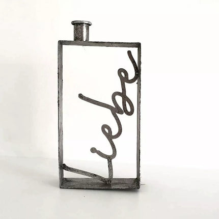 Kerzenständer 21 x 12 cm » Kerzenhalter »  Liebe Geschenk » robuster Leuchter » Deko Kerzen Halter aus Handarbeit