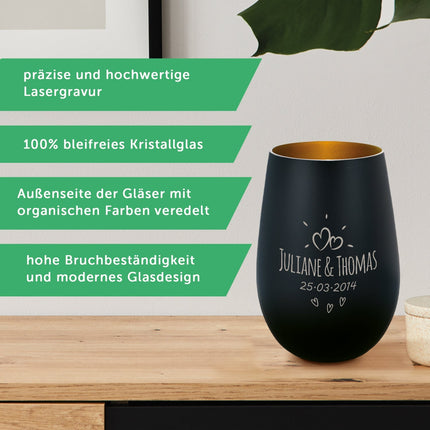SEO. Deko Windlicht aus Glas mit Gravur - Skyline Paris - Weiß - Silber Linkreich