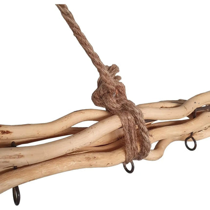 Dekozweige Holz 8 Haken Fensterdeko Hängeast Weide Äste braun Hängezweige 80 cm