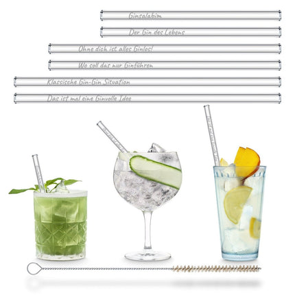 SEO. Der Gin des Lebens Edition gravierte mit 6 lustigen Gin Tonic Sprüchen - 23 cm Linkreich