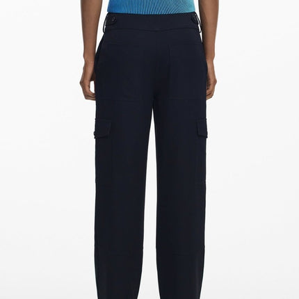 SEO. DESIGUAL Damen Hose schwarz – Palazzo-Hose mit Seitentaschen für Herbst/Winter - Braun Linkreich