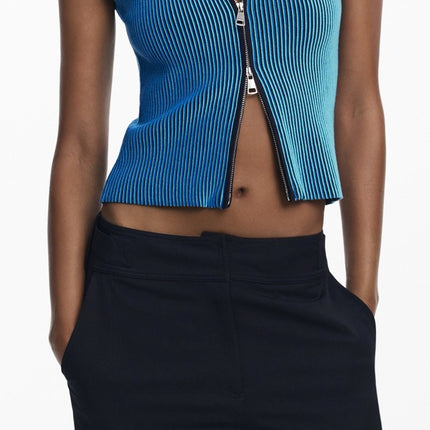 SEO. DESIGUAL Damen Hose schwarz – Palazzo-Hose mit Seitentaschen für Herbst/Winter - Braun Linkreich