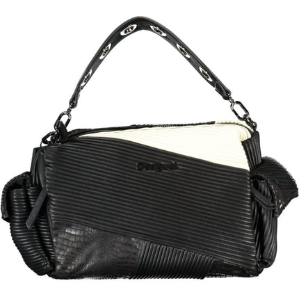 SEO. DESIGUAL Damen Tasche schwarz – Praktische Handtasche für Herbst/Winter mit abnehmbarem Griff - Schwarz Linkreich