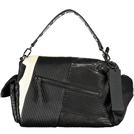 SEO. DESIGUAL Damen Tasche schwarz – Praktische Handtasche für Herbst/Winter mit abnehmbarem Griff - Schwarz Linkreich