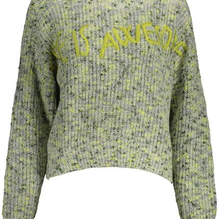 SEO. DESIGUAL Damenpullover Grün – Langarmshirt mit Stickerei für Herbst/Winter | soulluna.de - Grün Linkreich