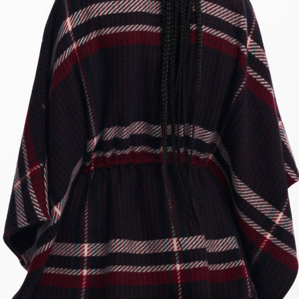 SEO. DESIGUAL Poncho Damen Schwarz – Aldama-Karos Design mit Reißverschluss | soulluna.de - Schwarz Linkreich