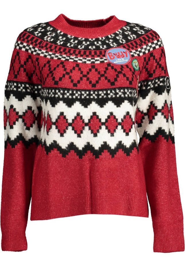SEO. DESIGUAL Pullover Damen Rot – Langarm mit Applikationen für Herbst/Winter | soulluna.de - Rot Linkreich