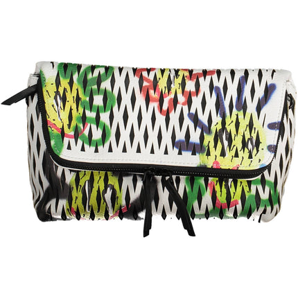 DESIGUAL Damentasche Weiß – Verstellbare Handtasche mit Kontrastdetails für den Alltag