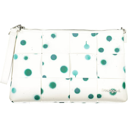 DESIGUAL Damentasche Weiß – Polka Dot Design mit abnehmbarem Schultergurt