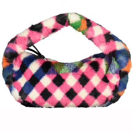 DESIGUAL Schwarze Damentasche – Plüschtasche mit verstellbarem Gurt | soulluna.de