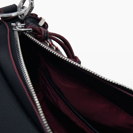 DESIGUAL Damen Tasche schwarz – Abnehmbarer Schultergurt & Manhattan Pespuntes Zarauz